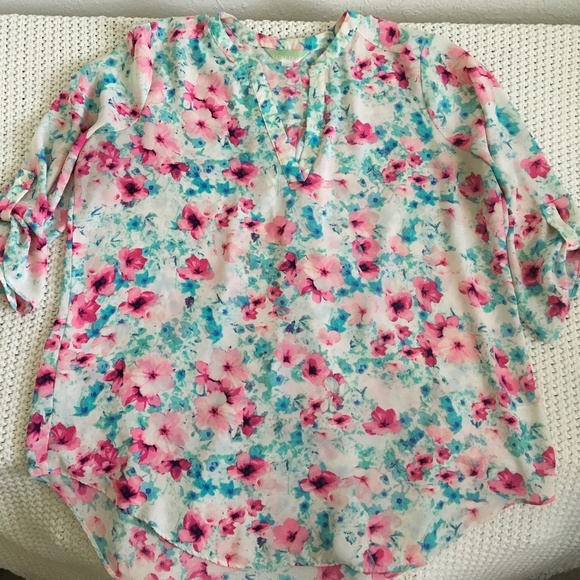 DECREE XL LIGHTWEIGHT SHEER CLIP UP SLEEVE PINK AND BLUE (15) - Picture 1 of 5